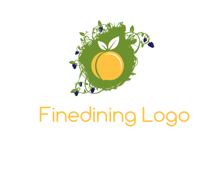 peach and grape icon