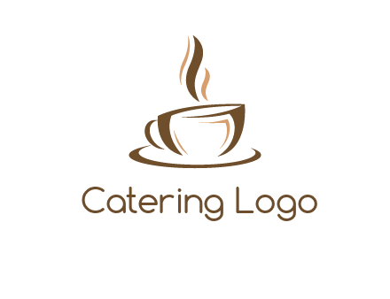 abstract coffee cup logo