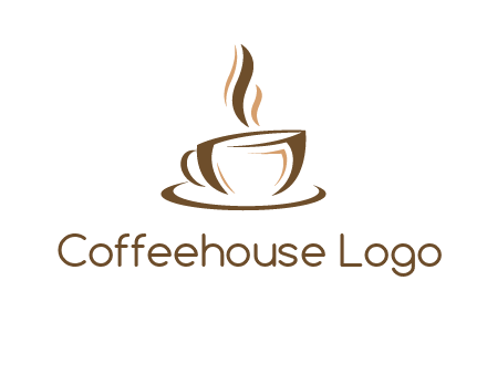 abstract coffee cup logo