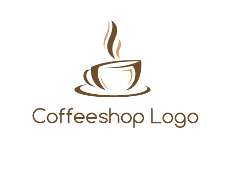 abstract coffee cup logo