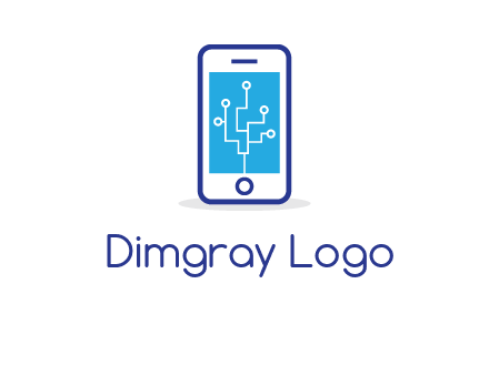 circuit on mobile screen logo