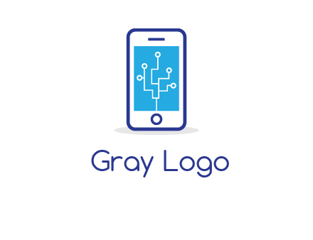 circuit on mobile screen logo