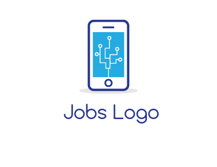 circuit on mobile screen logo