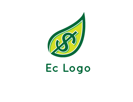 dollar in leaf logo
