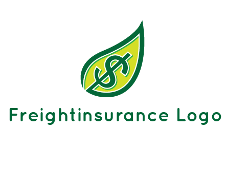 dollar in leaf logo