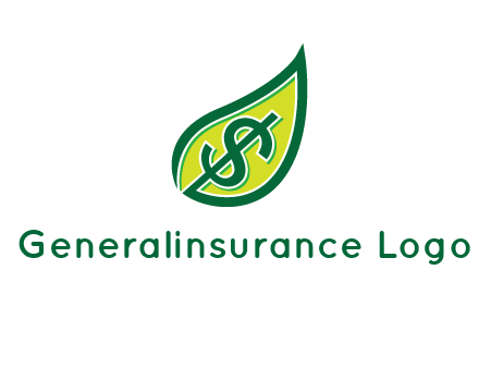 dollar in leaf logo
