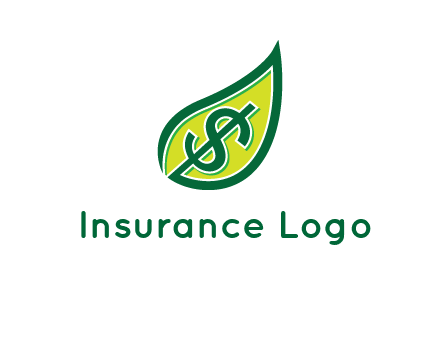 dollar in leaf logo