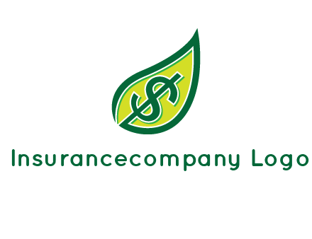 dollar in leaf logo