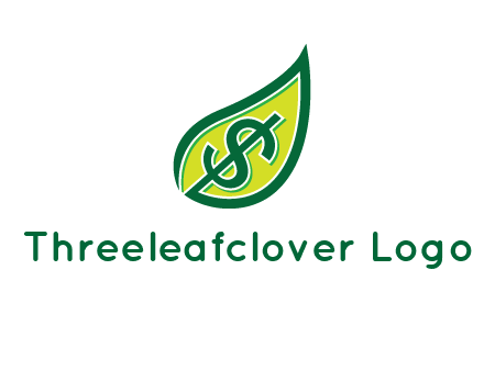 dollar in leaf logo
