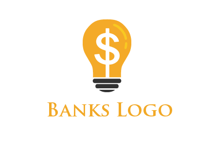 dollar in bulb logo