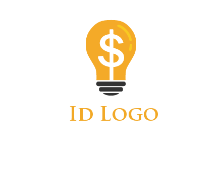 dollar in bulb logo