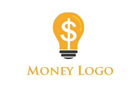 dollar in bulb logo