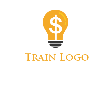 dollar in bulb logo