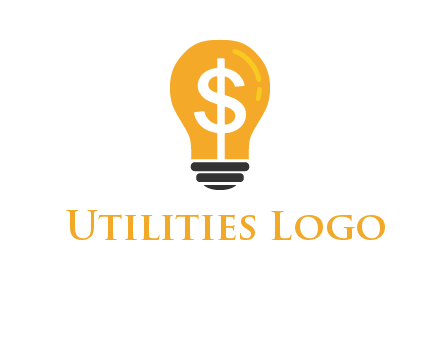 dollar in bulb logo