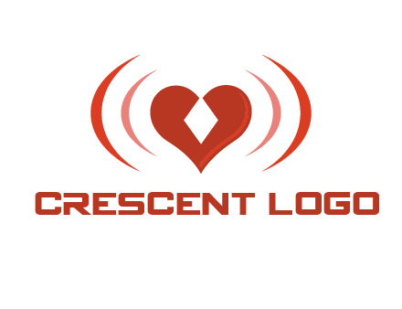 heart and signal logo