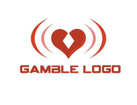 heart and signal logo