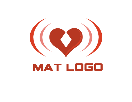 heart and signal logo