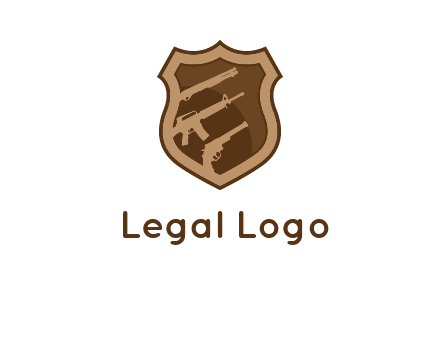 guns in shield logo
