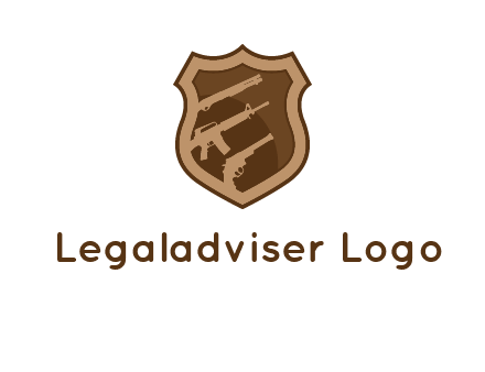 guns in shield logo