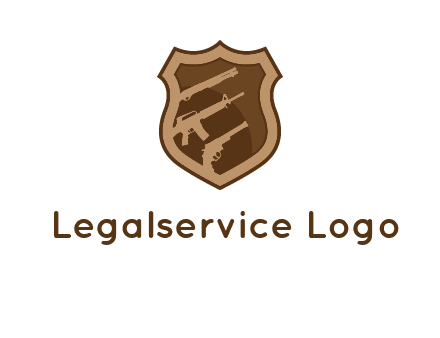 guns in shield logo