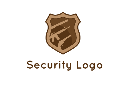guns in shield logo