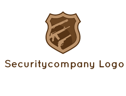 guns in shield logo