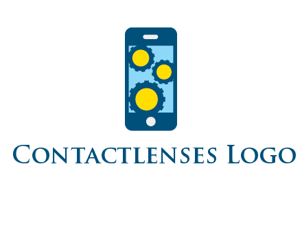 gears in mobile logo