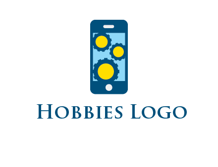 gears in mobile logo