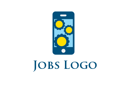 gears in mobile logo