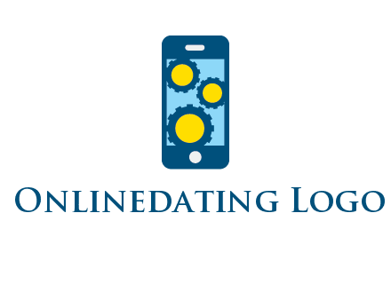 gears in mobile logo