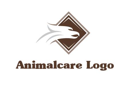 eagle face in rhombus logo