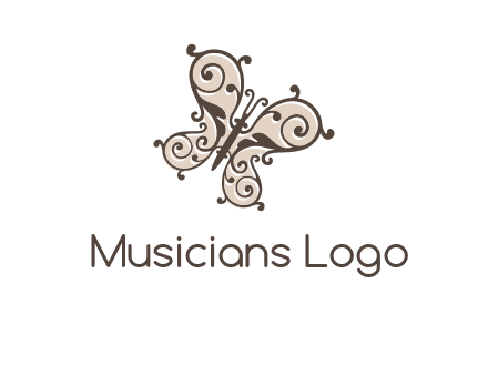 ornament butterfly logo