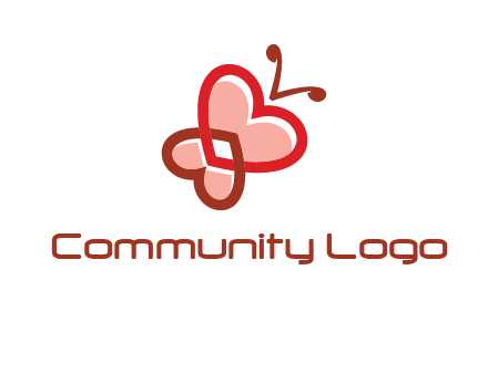 heart butterfly logo