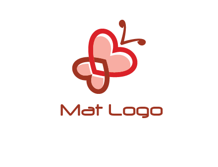 heart butterfly logo