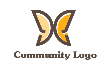 letter D butterfly logo