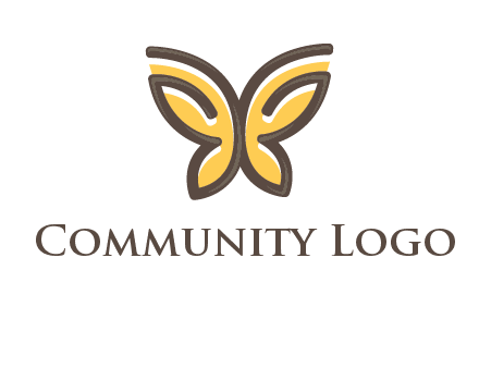 butterfly outline logo