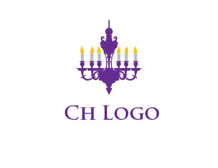 chandelier with candles illustration