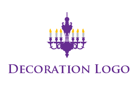 chandelier with candles illustration