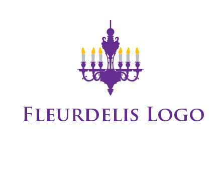 chandelier with candles illustration