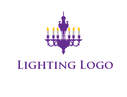 chandelier with candles illustration