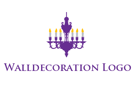 chandelier with candles illustration