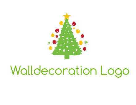 decorative christmas tree icon