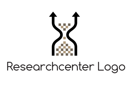 arrows and sand timer logo