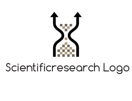 arrows and sand timer logo