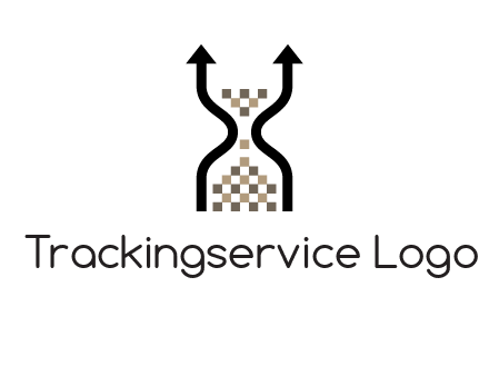 arrows and sand timer logo