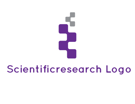 pixel in letter R shape logo