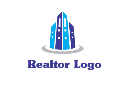 abstract skyscraper swoosh logo