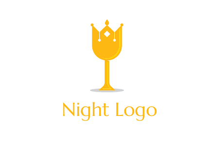 wine glass crown logo