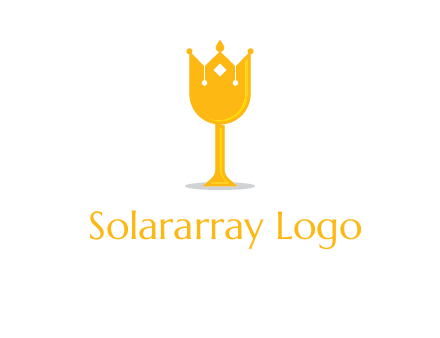 wine glass crown logo