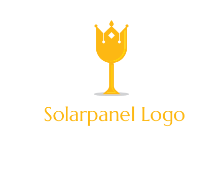 wine glass crown logo